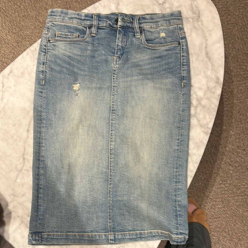 Blank NYC Light Blue Denim Pencil Skirt